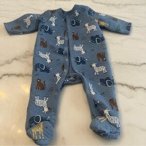 Sterling Baby 3 Months One Piece Pajamas Snaps Closure Quilted Baby Boy Cotton